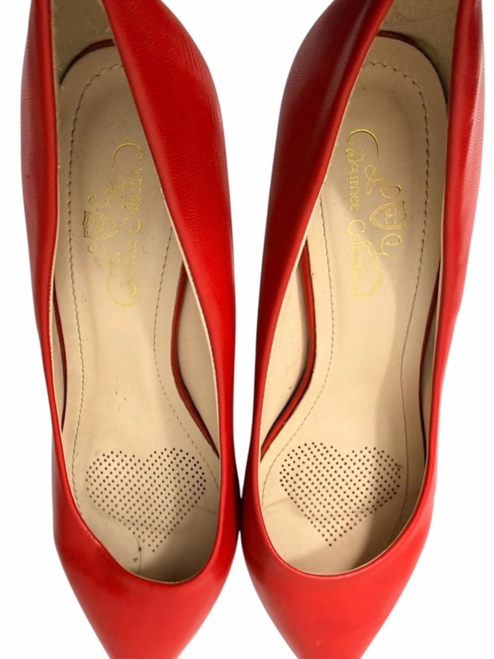 Journee Collection Women’s Size 8 Red Pumps Heels - Picture 5 of 8